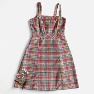 SOLDGap vintage 90s plaid cotton midi dressSOLD